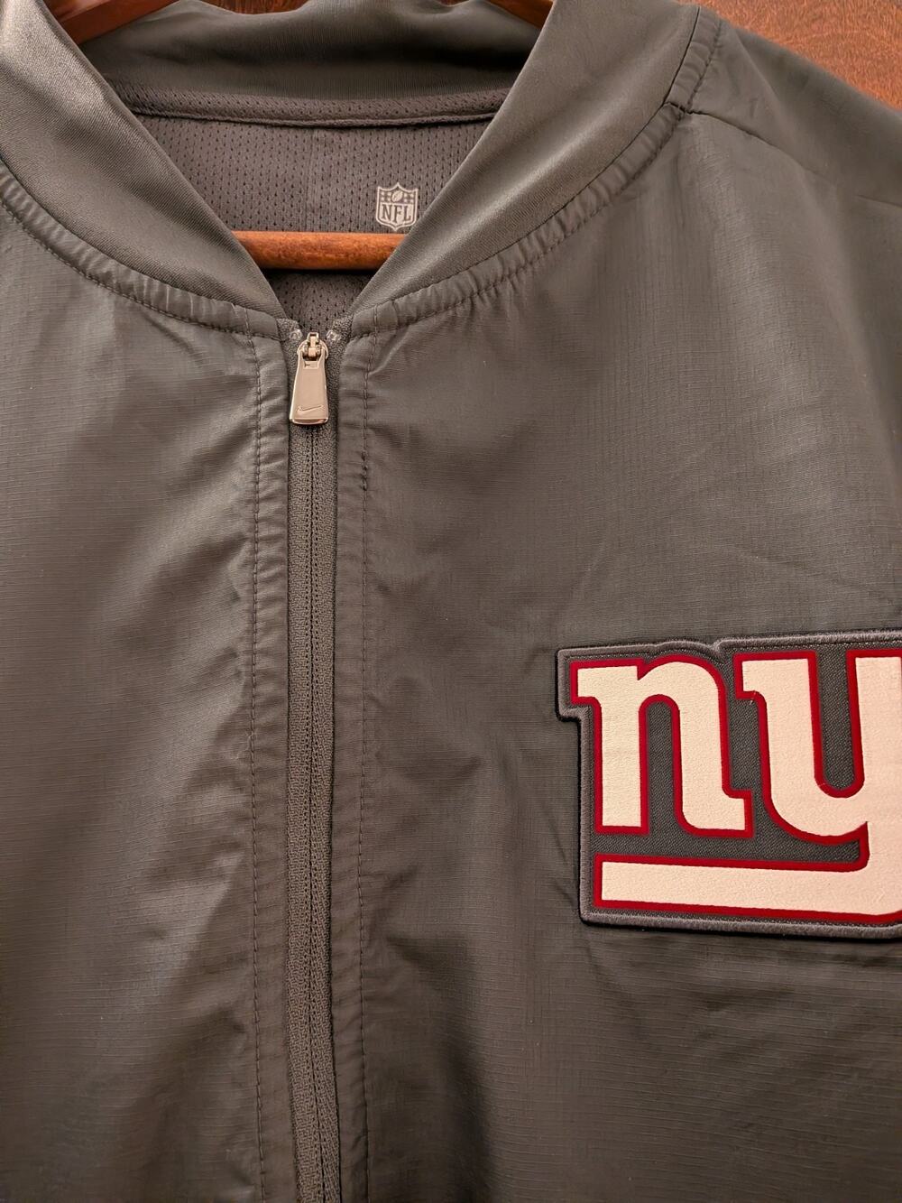Nike NFL OnField New York Giants Coaches Sideline Windbreaker Jacket Mens Large